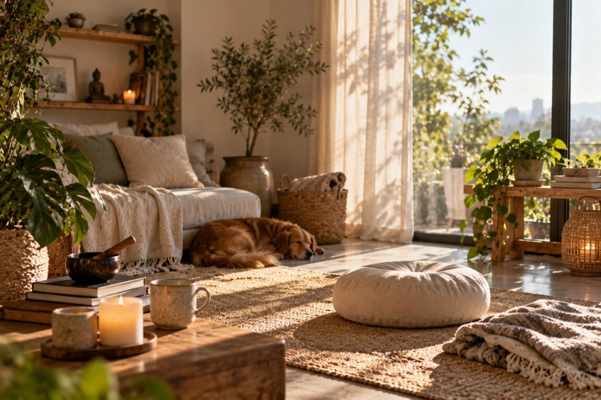 Espacio de serenidad en el hogar con luz natural