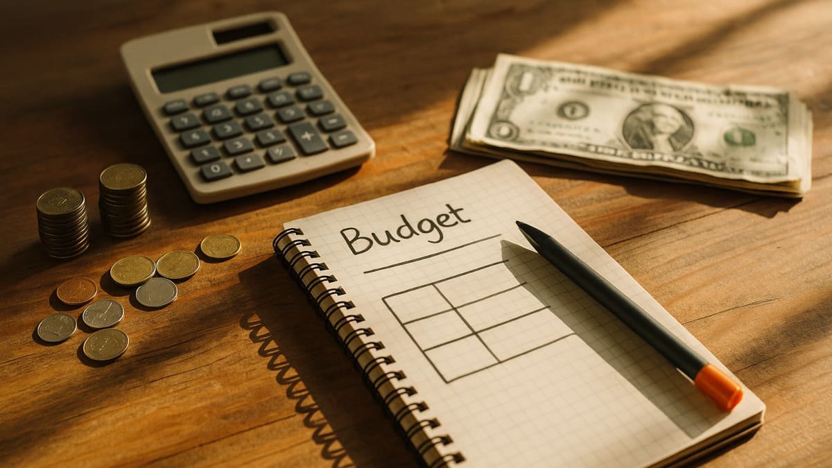 organización de presupuesto en un ambiente tranquilo con luz natural