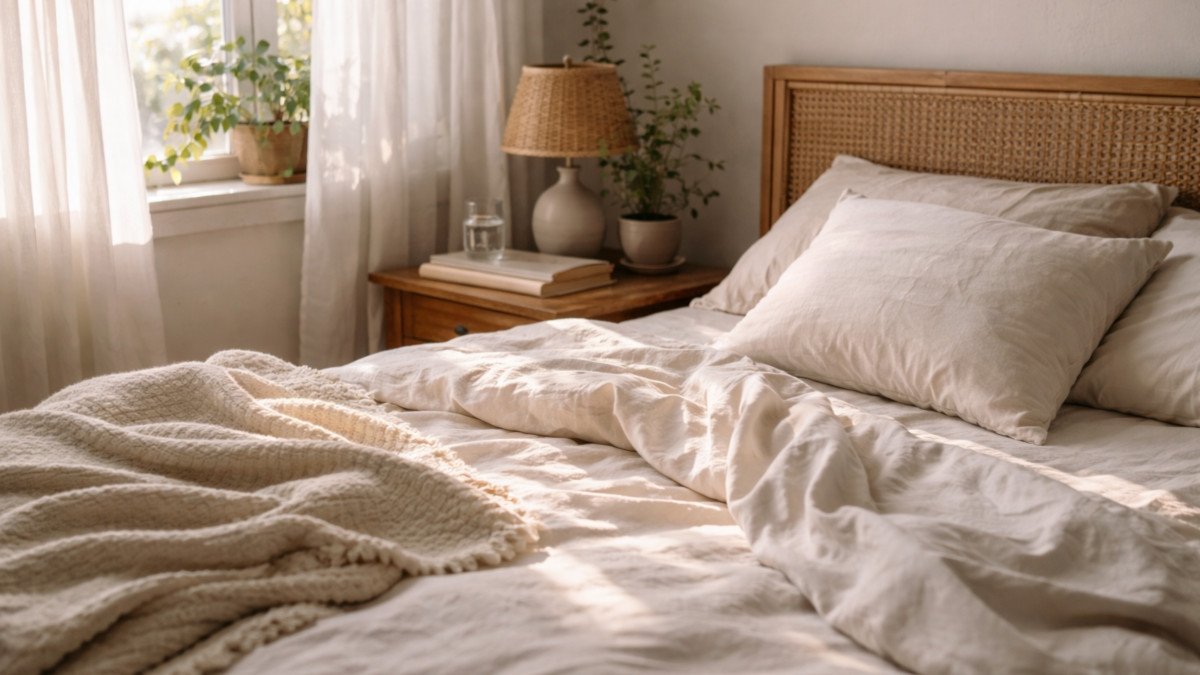 habitacion tranquila con luz natural entrando por la ventana