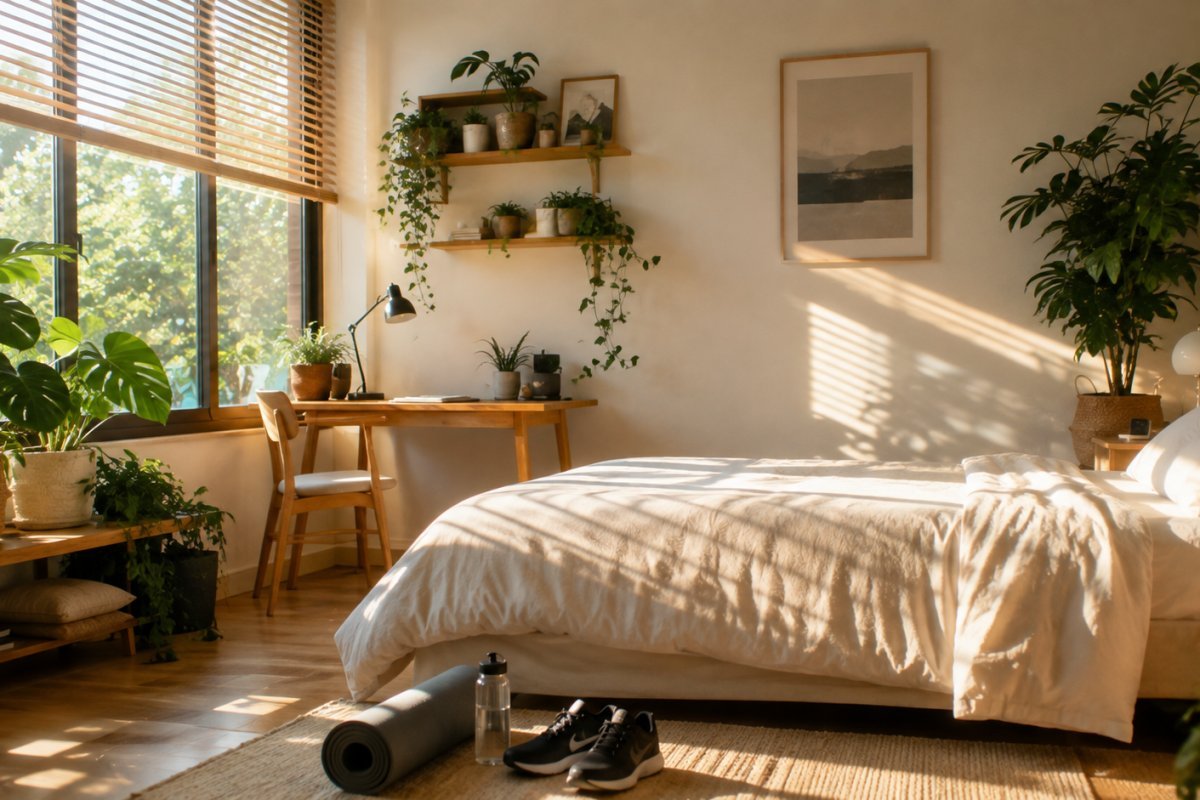 Habitación iluminada para una vida más activa y saludable