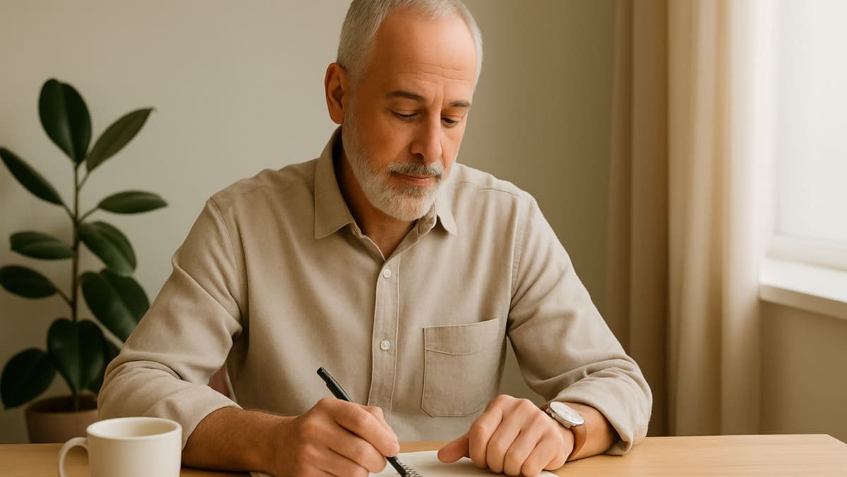 persona gestionando su tiempo de forma tranquila y equilibrada