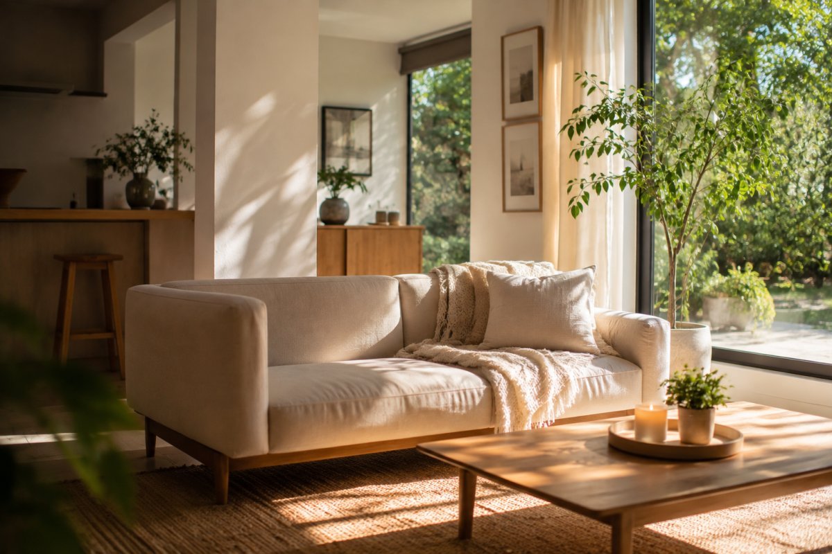 Un hogar acogedor con detalles minimalistas y luz natural