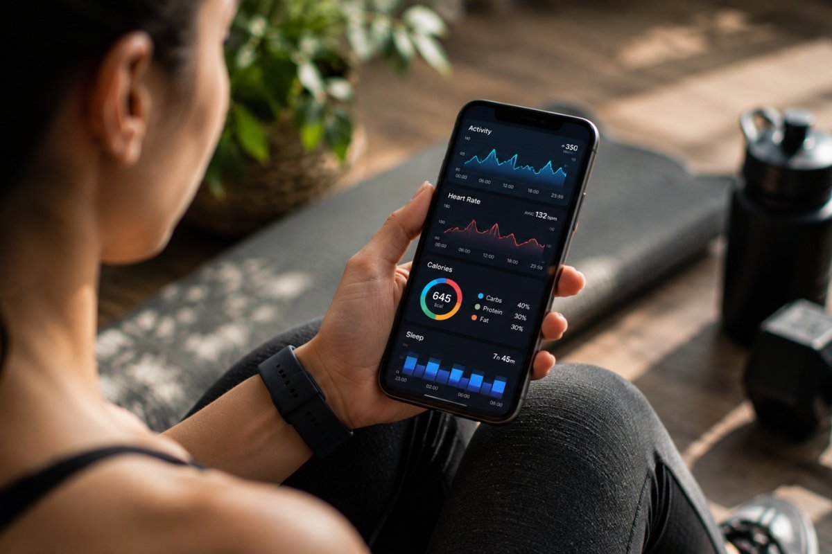 Gráficos de datos en aplicaciones de fitness