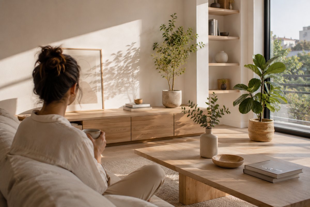 Espacio minimalista que mejora el bienestar mental
