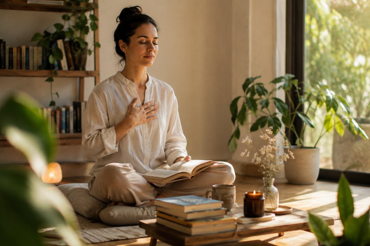 Meditación y lectura consciente para principiantes