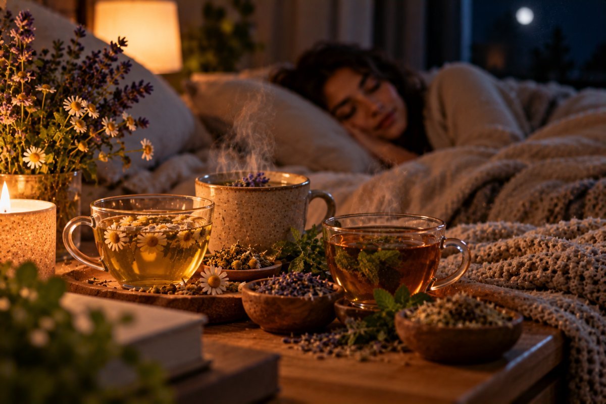 Tazas de infusiones nocturnas para un sueño reparador