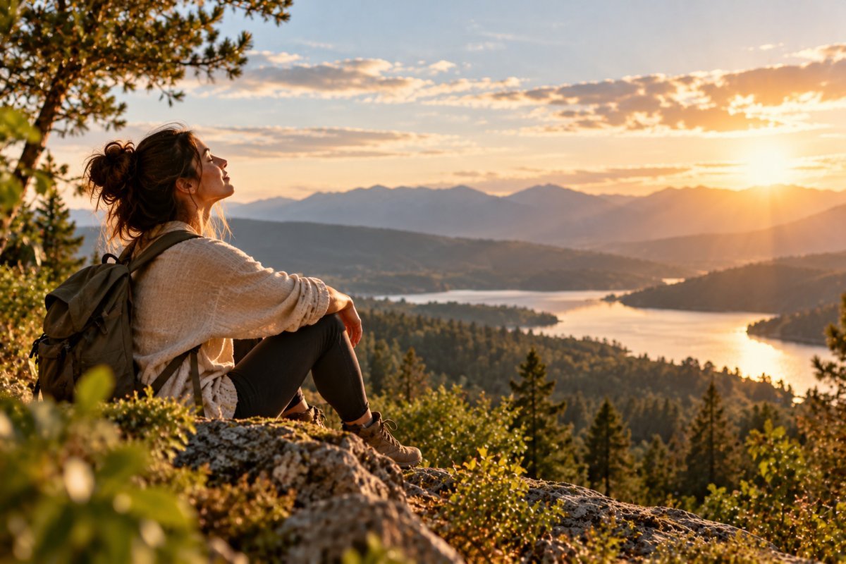 Paisaje natural mostrando cómo el aire limpio potencia la claridad mental